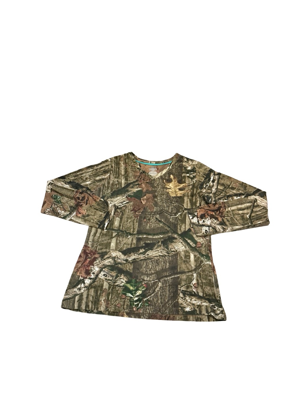 Mossy Oak Long Sleeve Camouflage Tee - Green/Brown